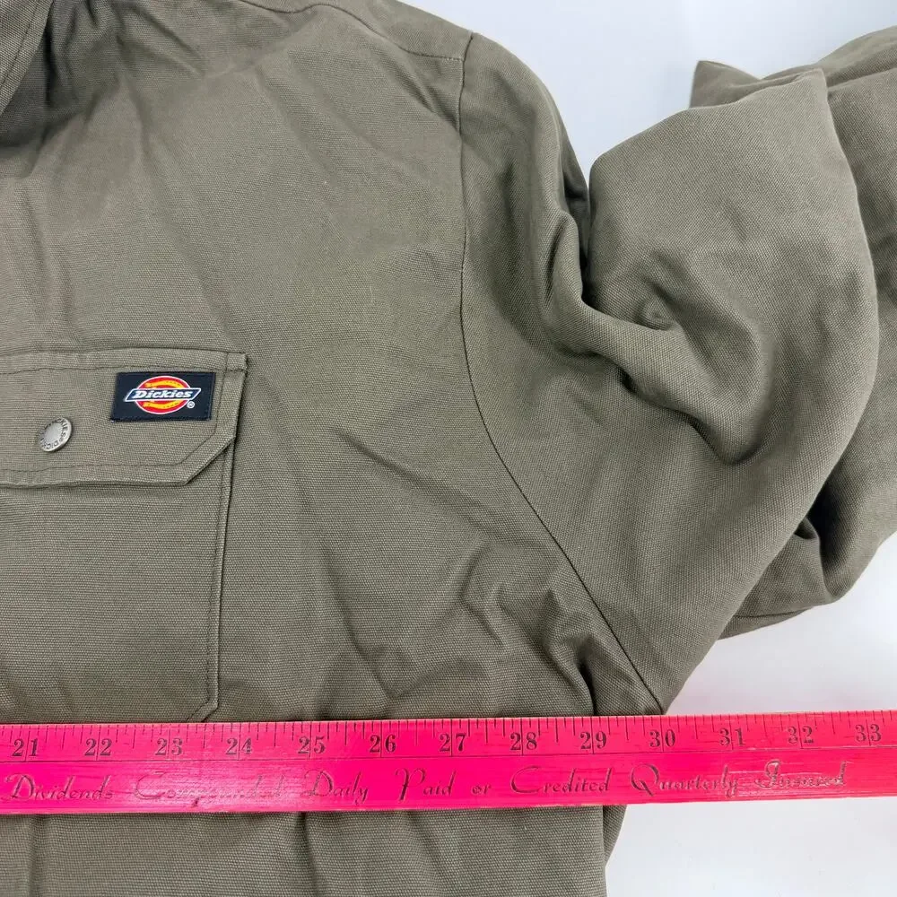 Dickies Flannel Lined Duck Shirt Jacket Men's 5XL Heritage Workwear Big Tall